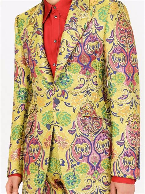 dolce gabbana abito jaquard|Dolce & Gabbana Patterned Jacquard Suit Jacket.